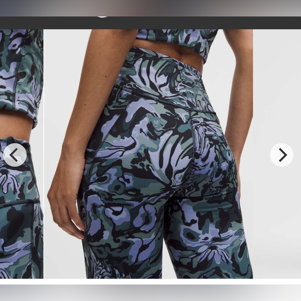 NWT Lululemon Fast & Free High-Rise Tight 25″ 5-Pocket — Flower Meld Multi,